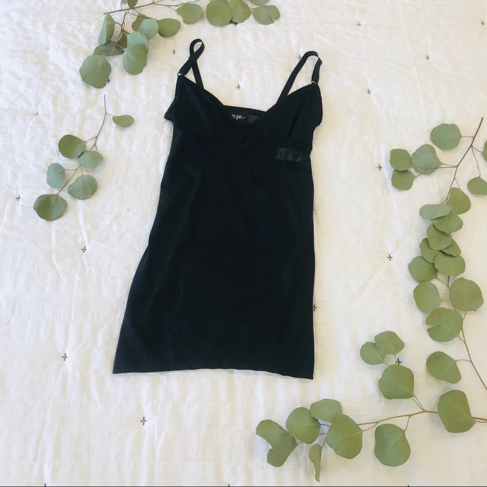 NastyGal Black Slip